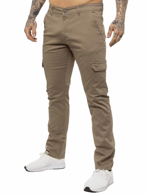 Mens Cargo Combat Slim Fit Trousers | Enzo Designer Menswear Outfit Mix