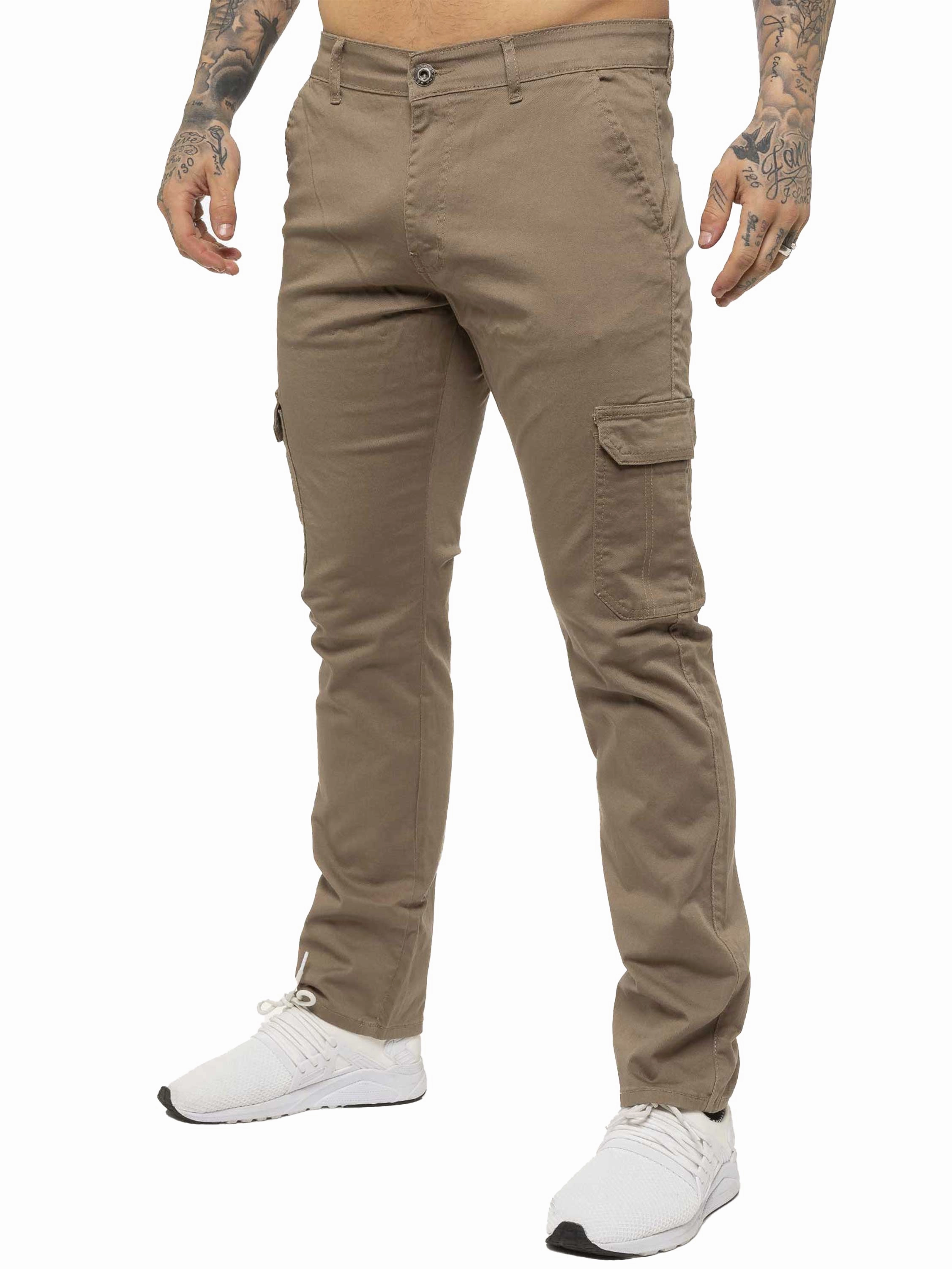 All Body Fit Mens Cargo Combat Slim Fit Trousers | Enzo Designer Menswear