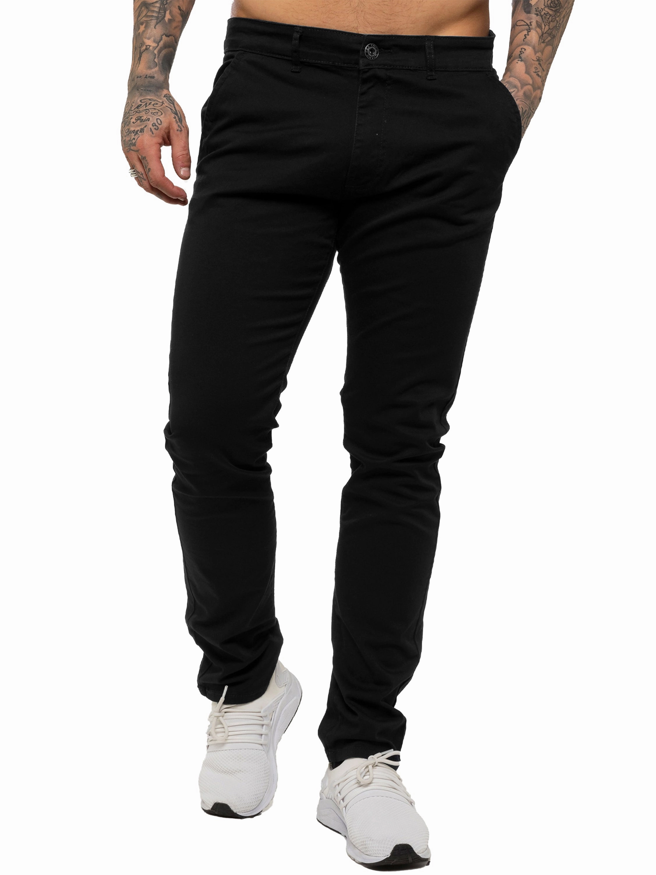Comfortable Outfit Mens Chinos Slim Fit Stretch Jeans | Enzo Designer Menswear