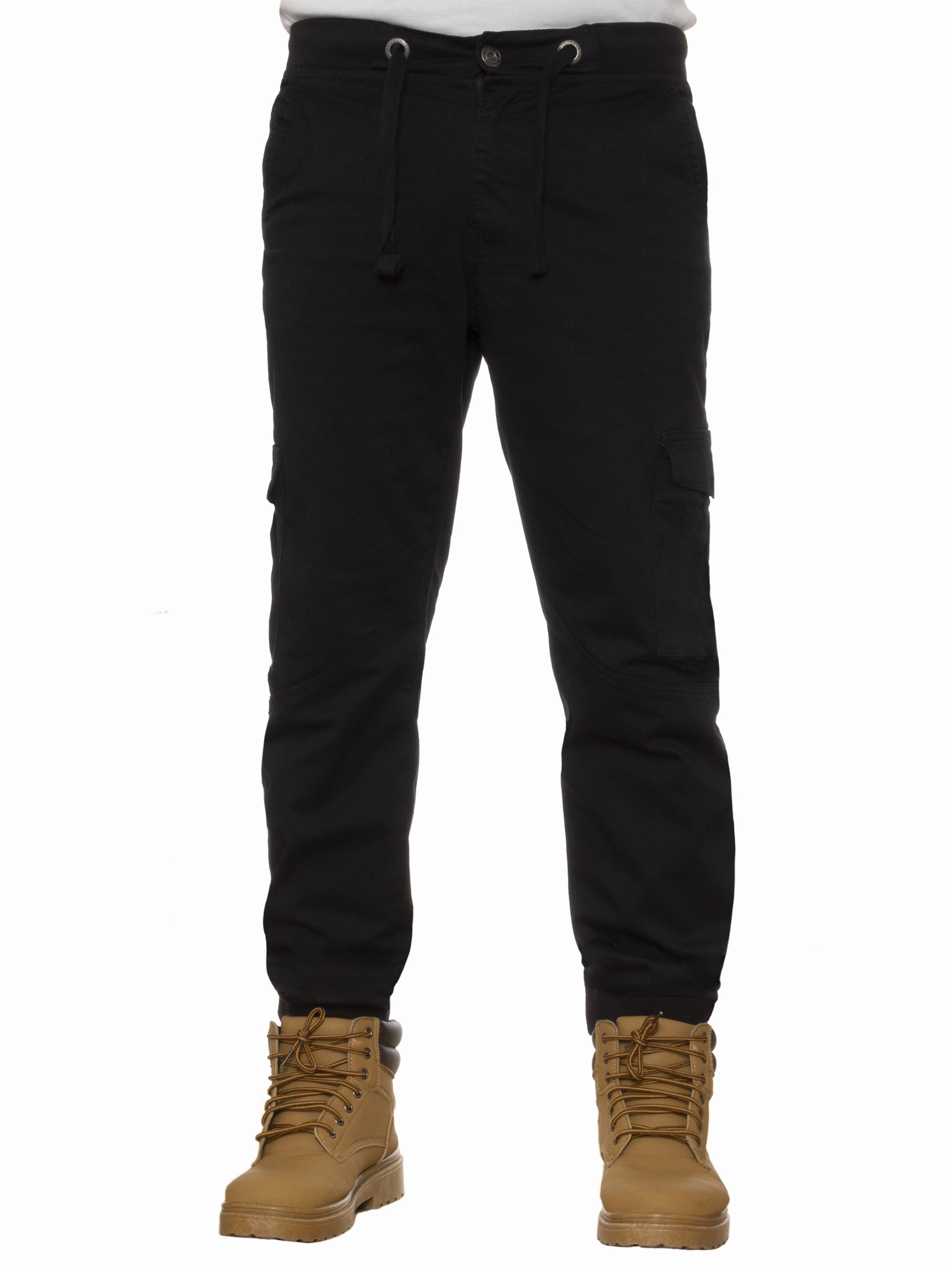 Mens Cuffed Combat Basic Jeans | Enzo Designer Menswear Go-To Style