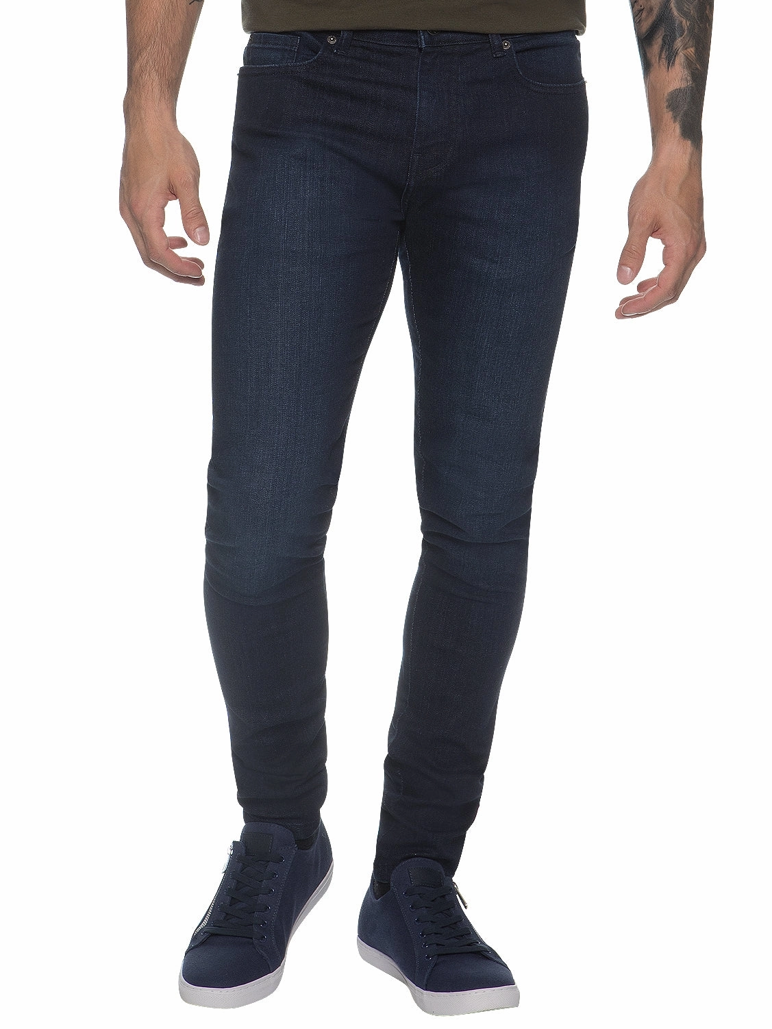 Mens Designer Stretch Skinny Fit Jeans | Enzo Designer Menswear Classic Wear Party Look Style Basic