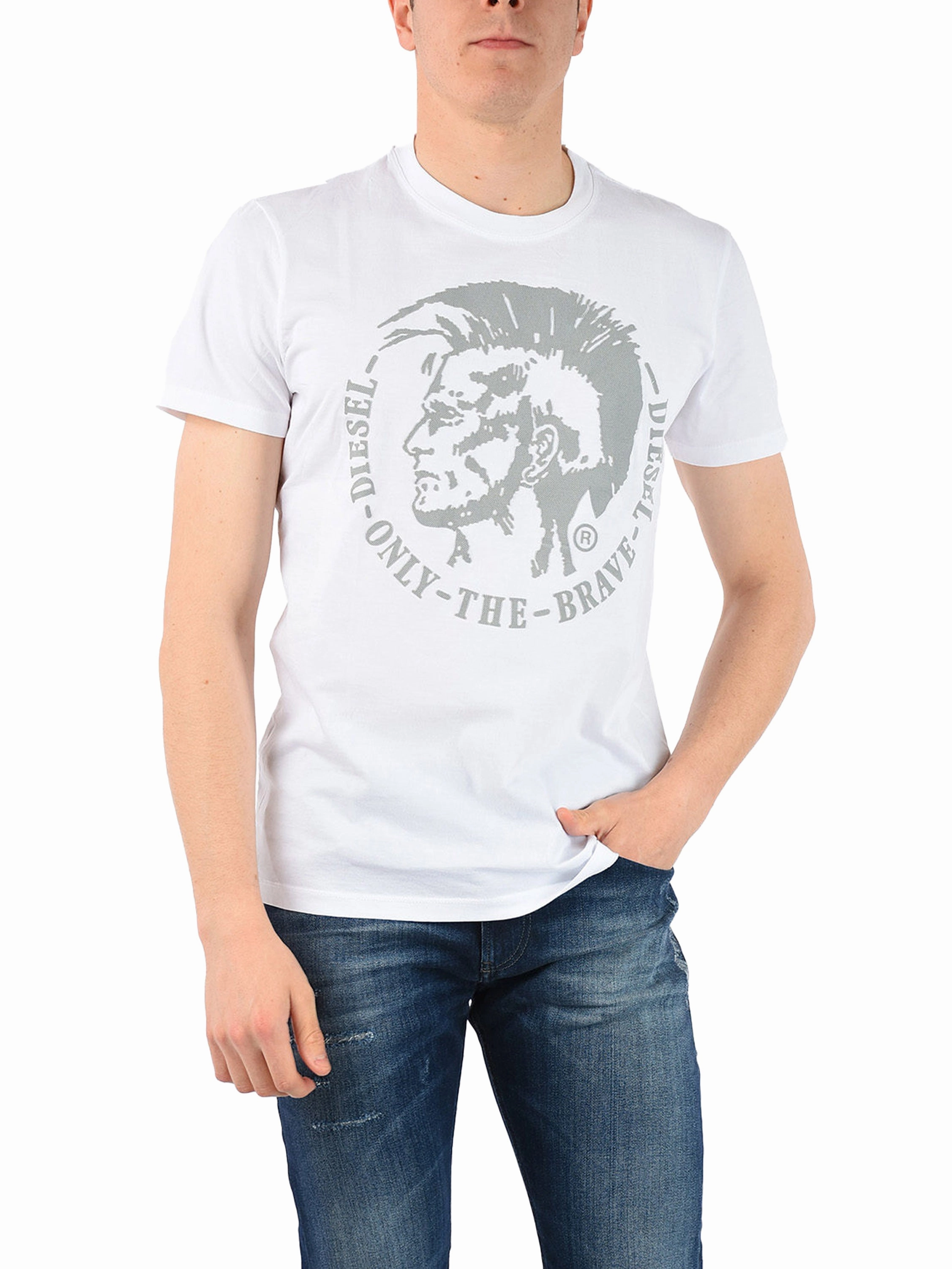 Mens Diesel Brave Casual Short Sleeve Cotton Crew Neck T-Shirt Casual Choice Wear