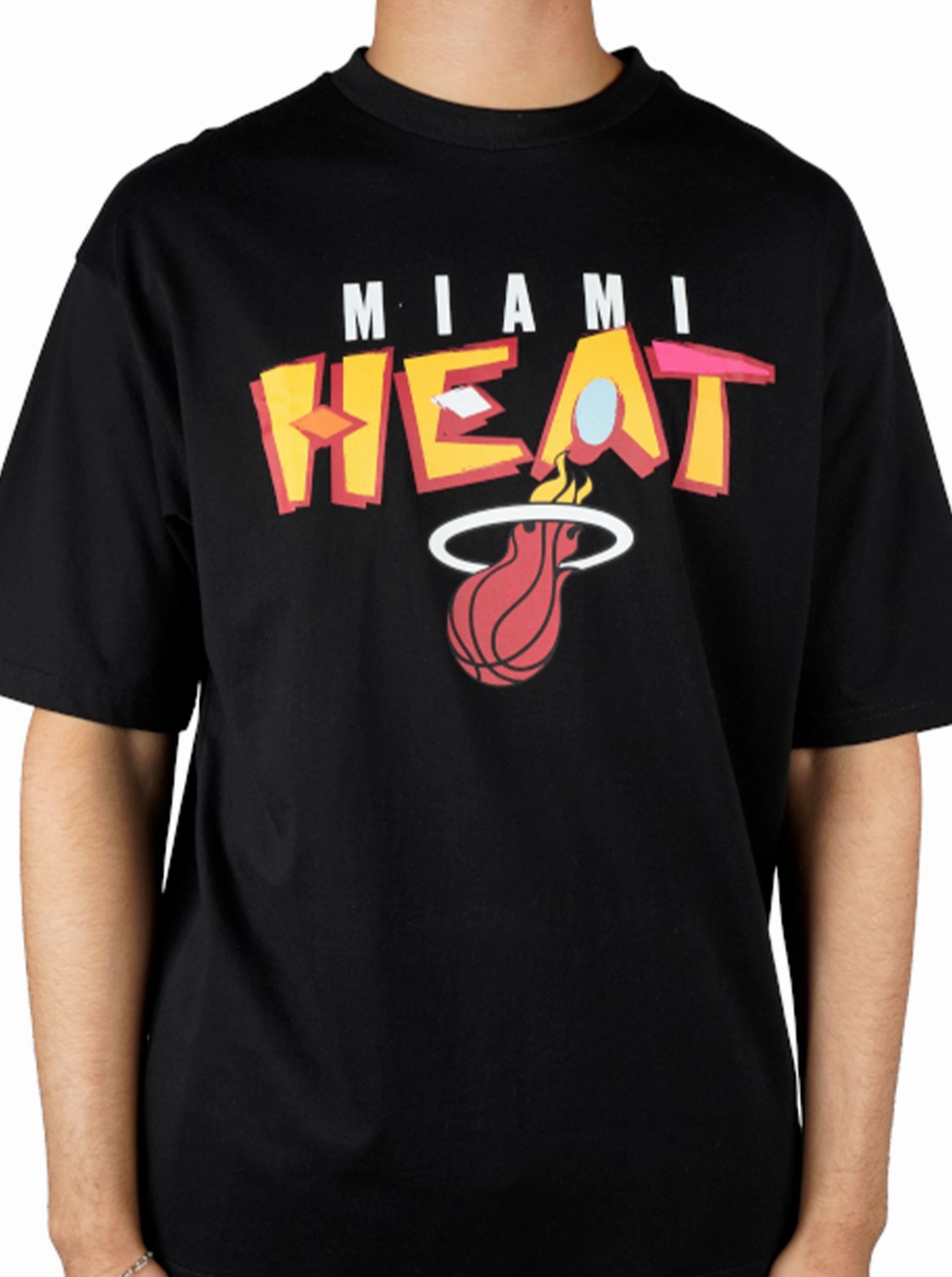 Anti Pilling Surface Casual Comfort Layer Miami Heat NBA Oversized T-Shirt
