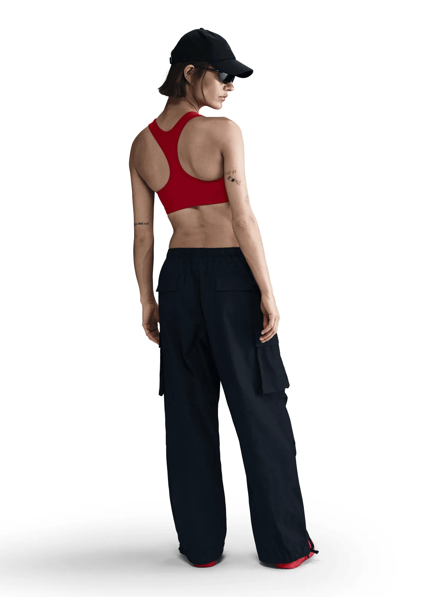 Mid-Rise Oversized Cargo Trousers Bold Design