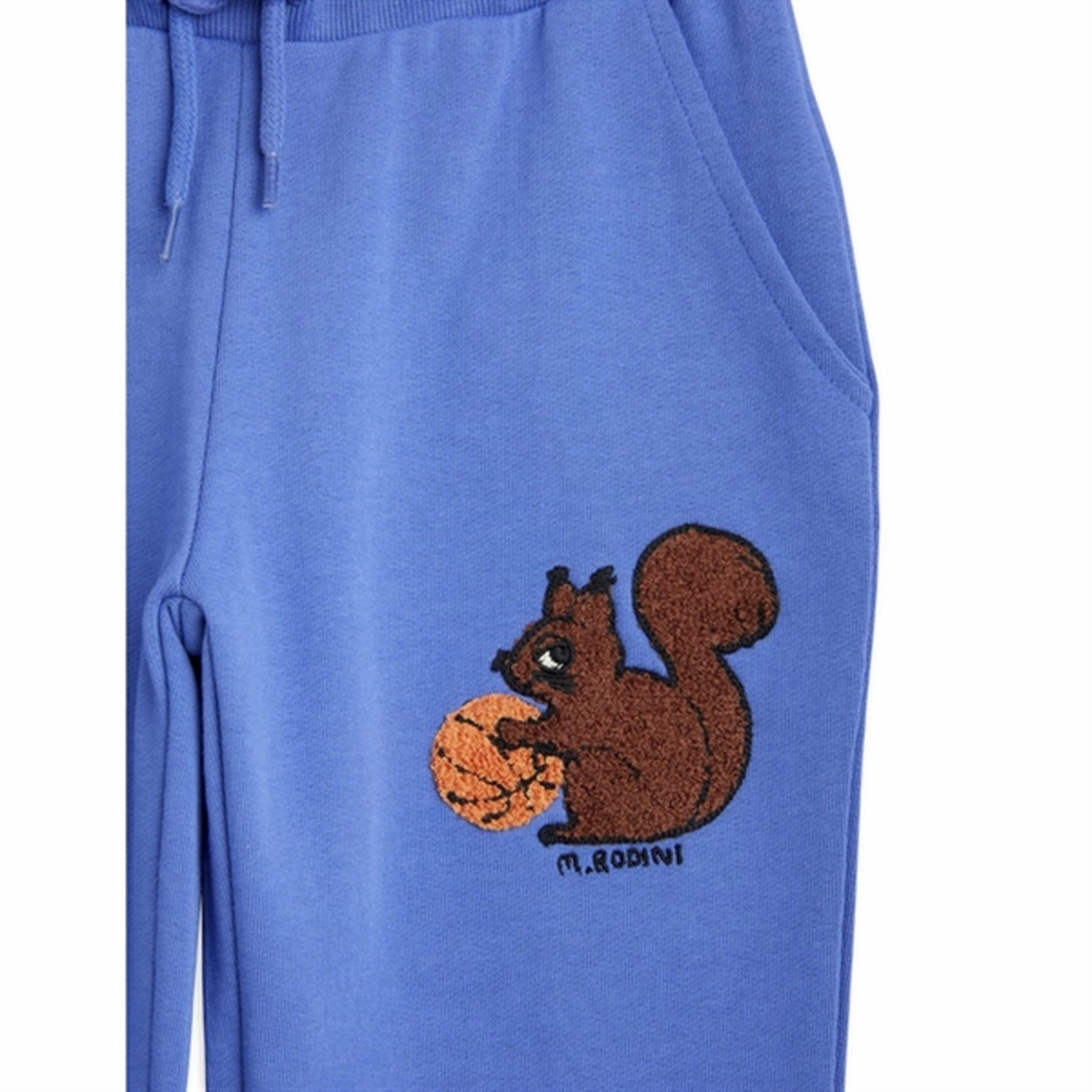 Dance Mini Rodini Blue Squirrel Chenille Emb Sweatpants