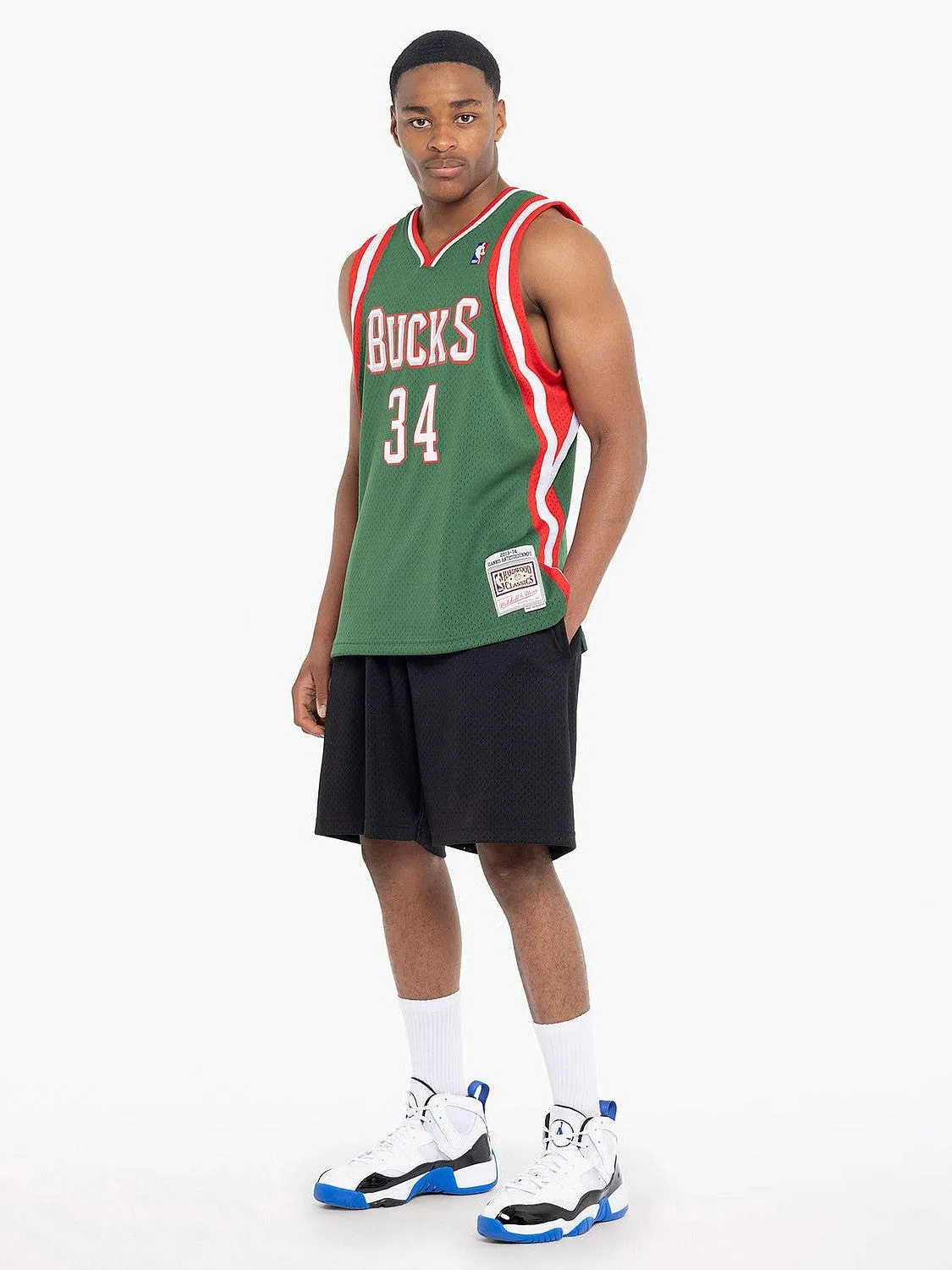 Milwaukee Bucks 13-14 Giannis Antetokounmpo Swingman Jersey Stretchable Armholes