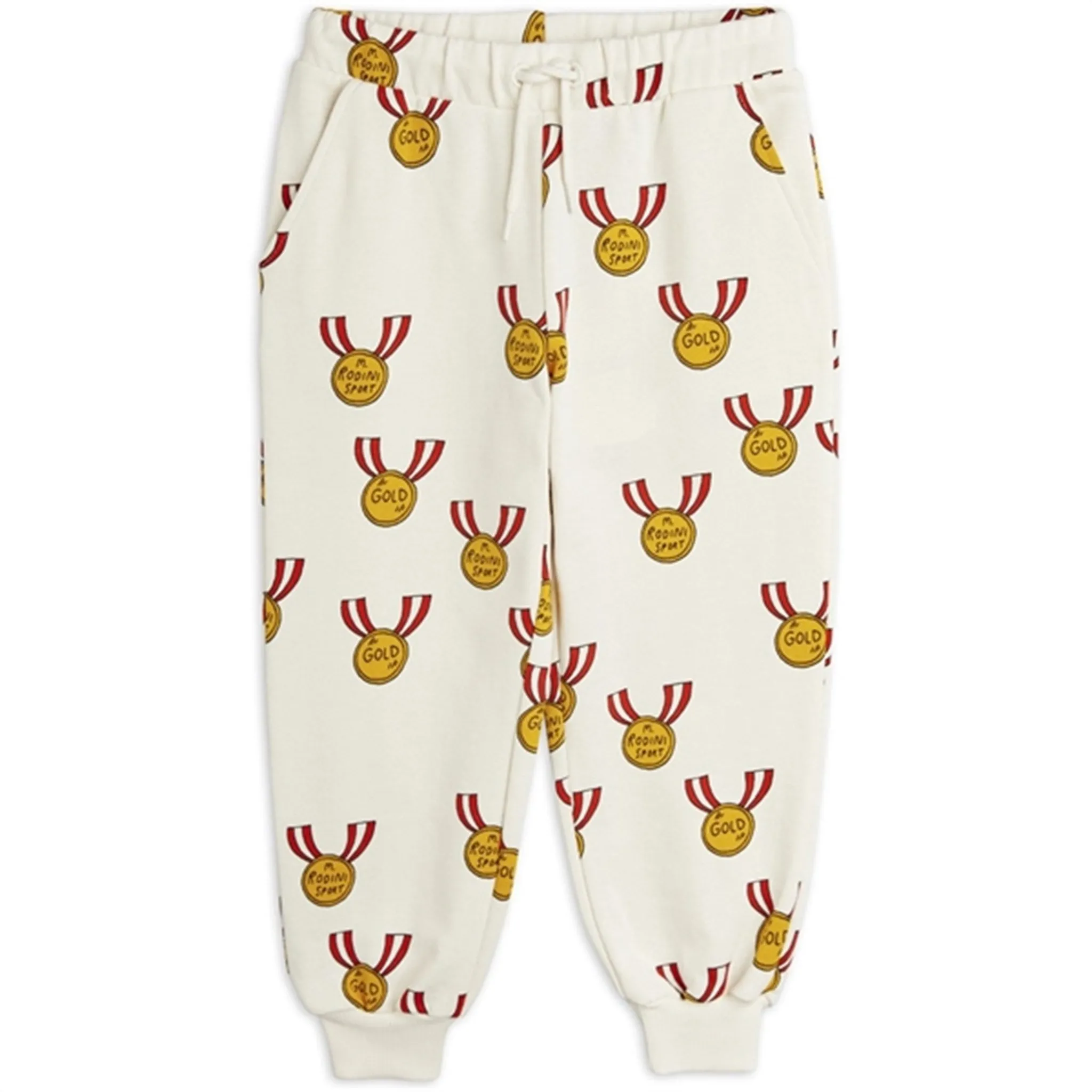 Mini Rodini Grey Medals Aop Sweatpants adhesive