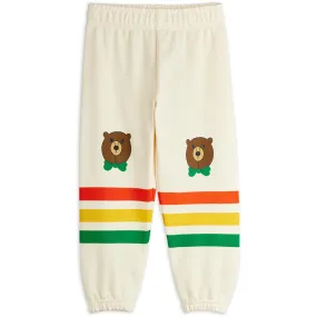 Mini Rodini Off-white Bear Stripe Sweatpants Layers for warmth