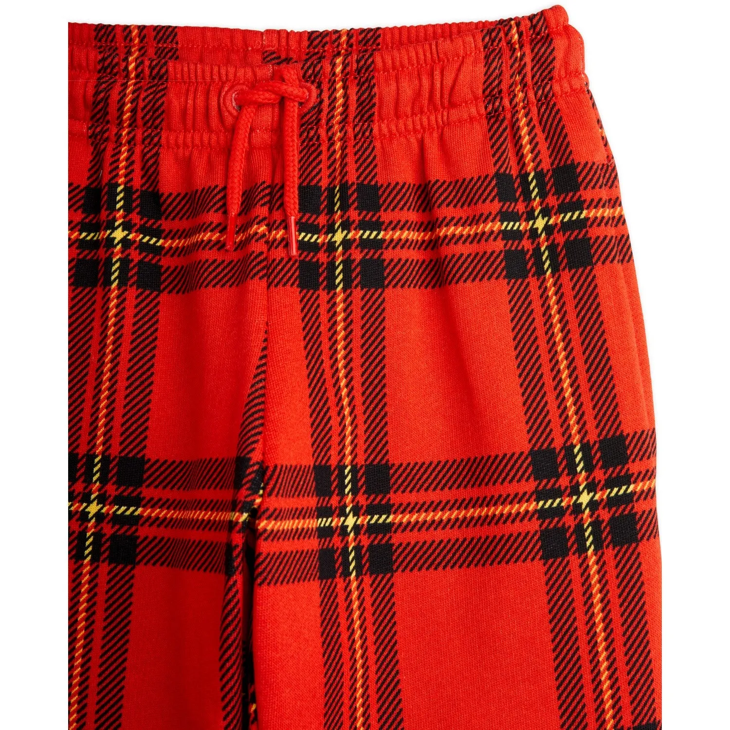 Mini Rodini Red Check Aop Sweatpants Easy to Wear Storage
