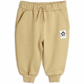 Casual Style Mini Rodini Beige Basic Solid Sweatpants
