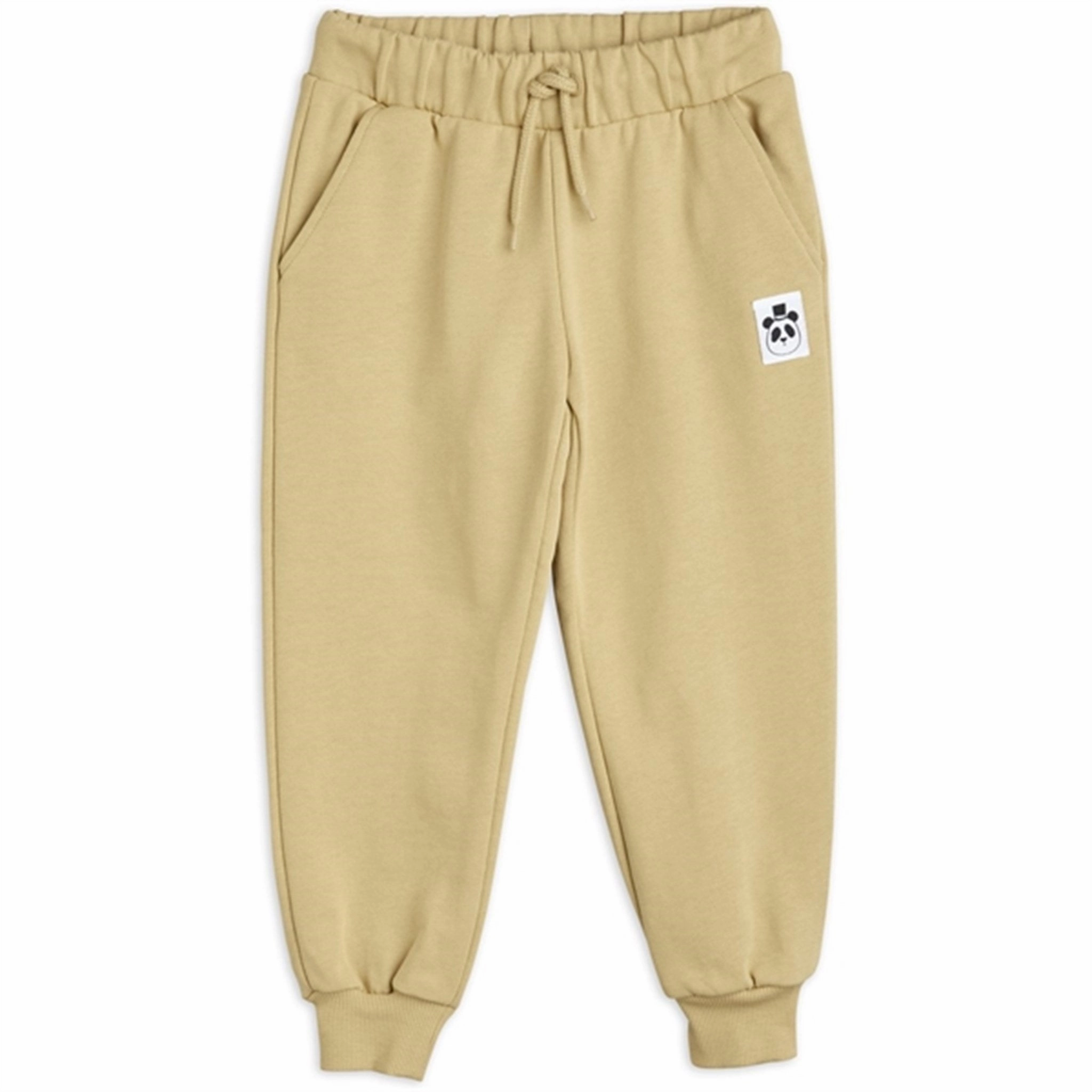 Mini Rodini Beige Basic Solid Sweatpants Active Fit Hydrophobic WaterResistant Coating