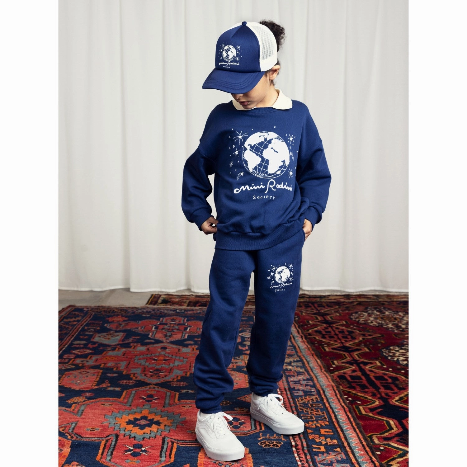 Quick Drying Textile Mini Rodini Blue Mini Rodini Society Emb Sweatpants
