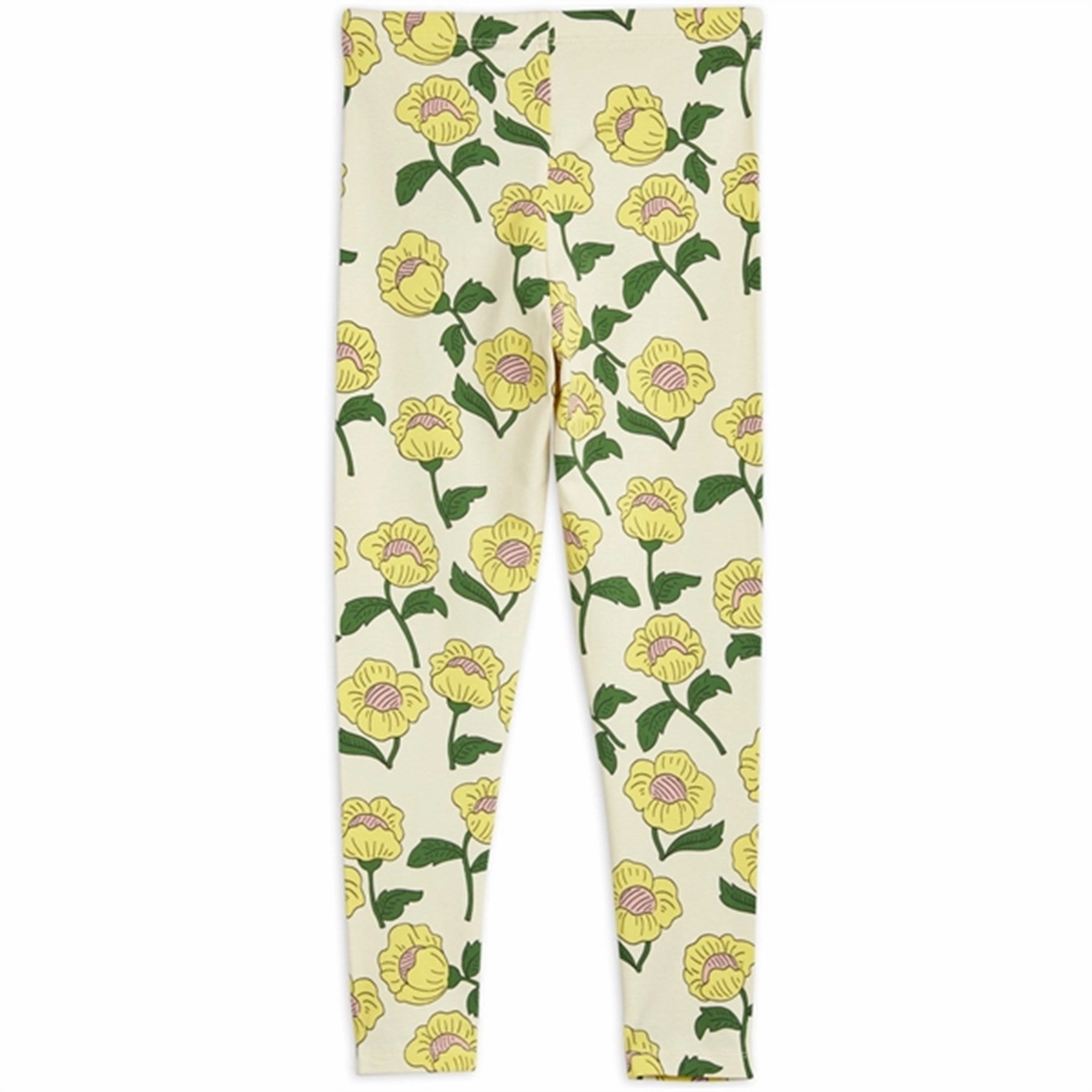 Sweat Control Casual Layers Mini Rodini Flowers Aop Leggings Yellow