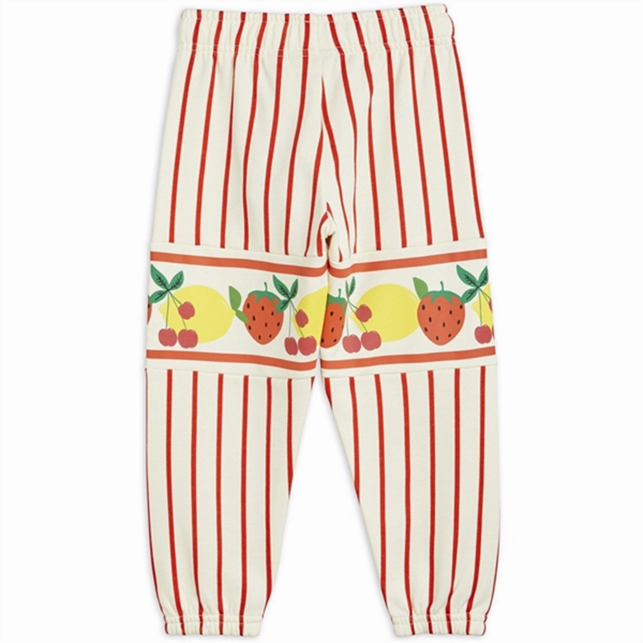 Aesthetic Breathable Mini Rodini Fruits Border Stripe Sweatpants Multi