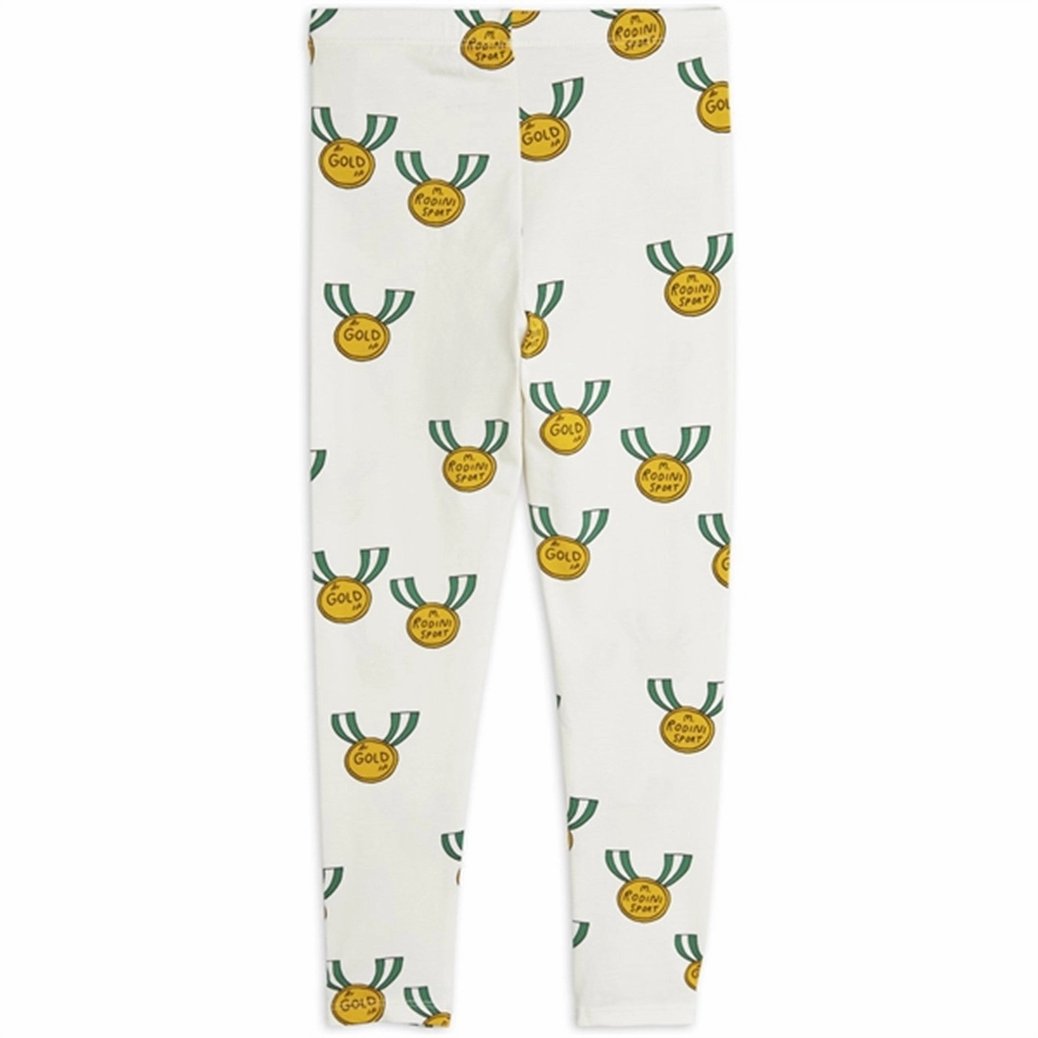 Reinforced Hemline Mini Rodini Grey Medals Aop Leggings