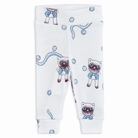Balanced Fit Mini Rodini Light Blue Siamese Aop Leggings