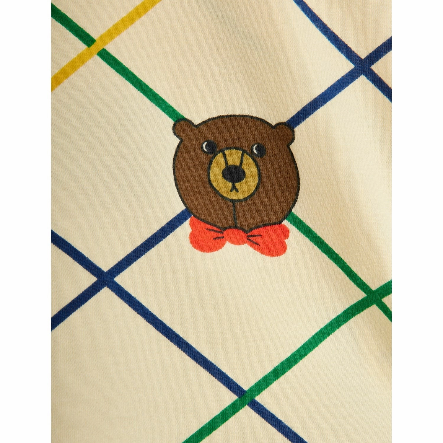 Flexible Motion Mini Rodini Off-white Bear Check AOP Leggings