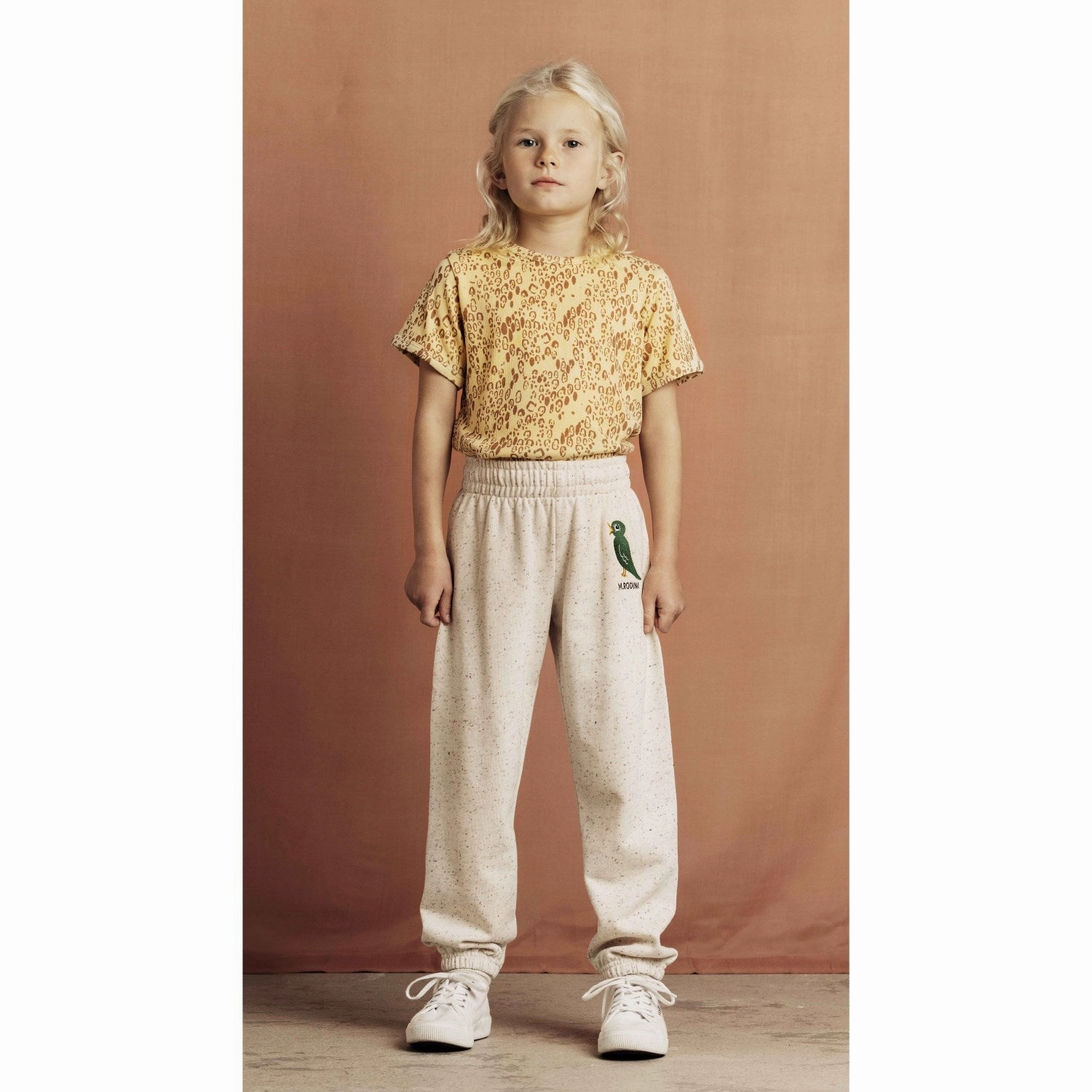 Mini Rodini Offwhite Bird Emb Neps Sweatpants eyewear venue Elegant