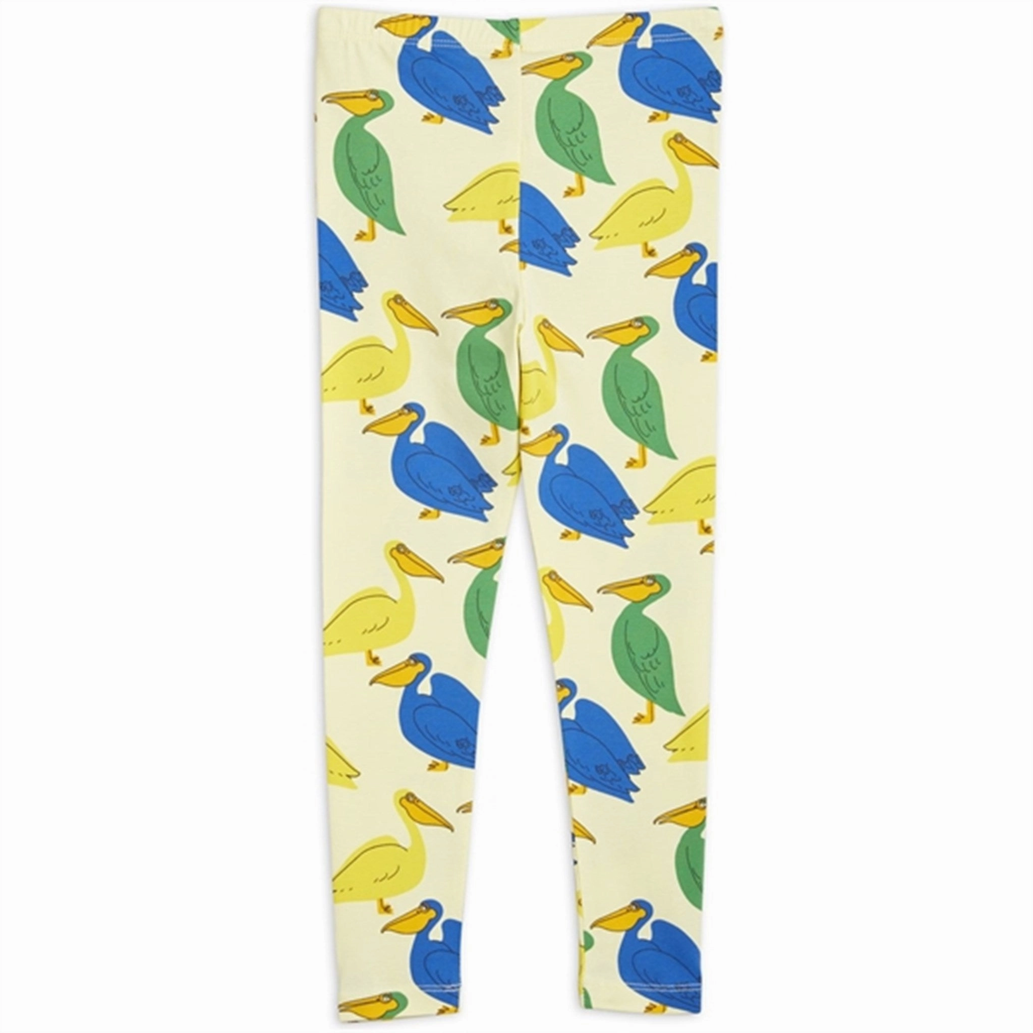 Mini Rodini Pelican AOP Leggings Yellow Body-Hugging Fit Clean Style
