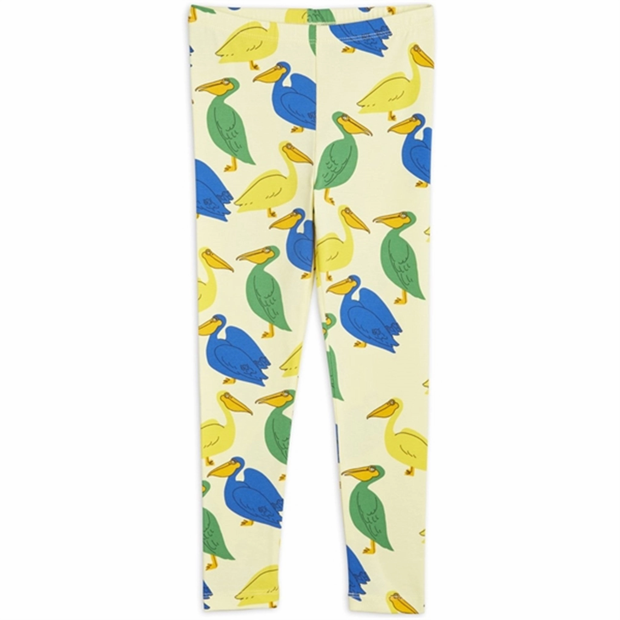 Mini Rodini Pelican AOP Leggings Yellow Flexible form Laser Cut Edges