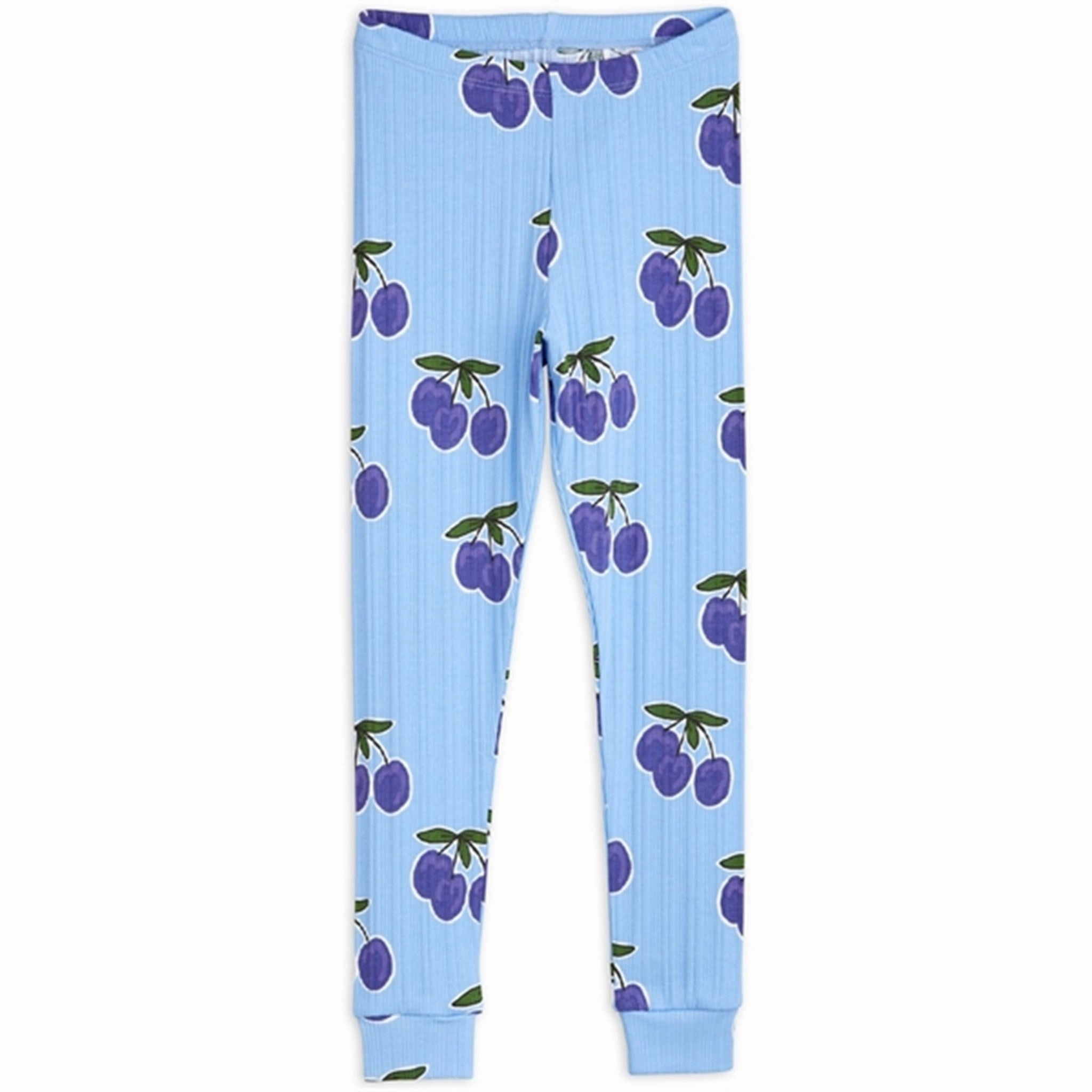 Mini Rodini Plum Aop Leggings Blue anti slip grip