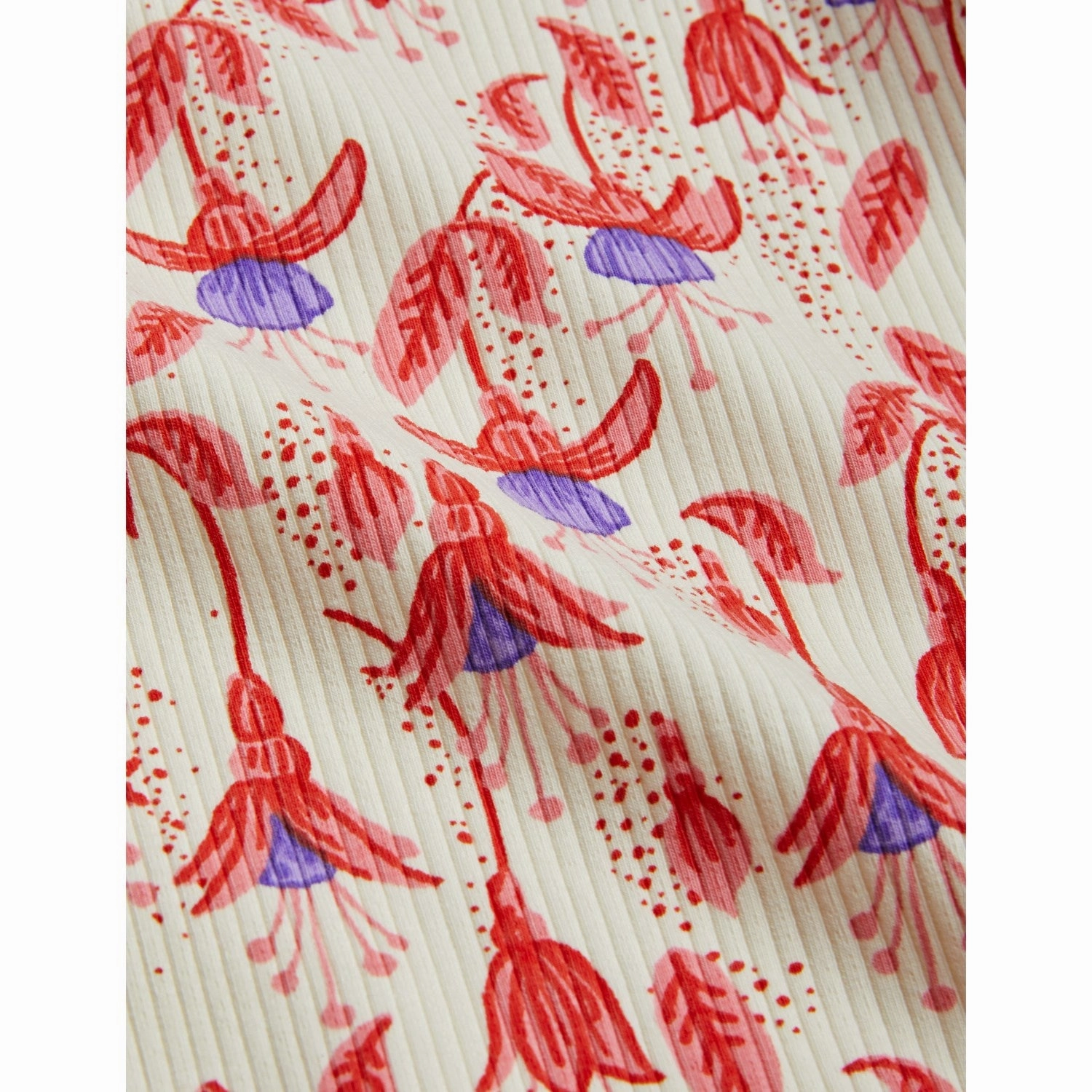 Mini Rodini Red Fuchsia Aop Leggings Flatlock Stitching Technique