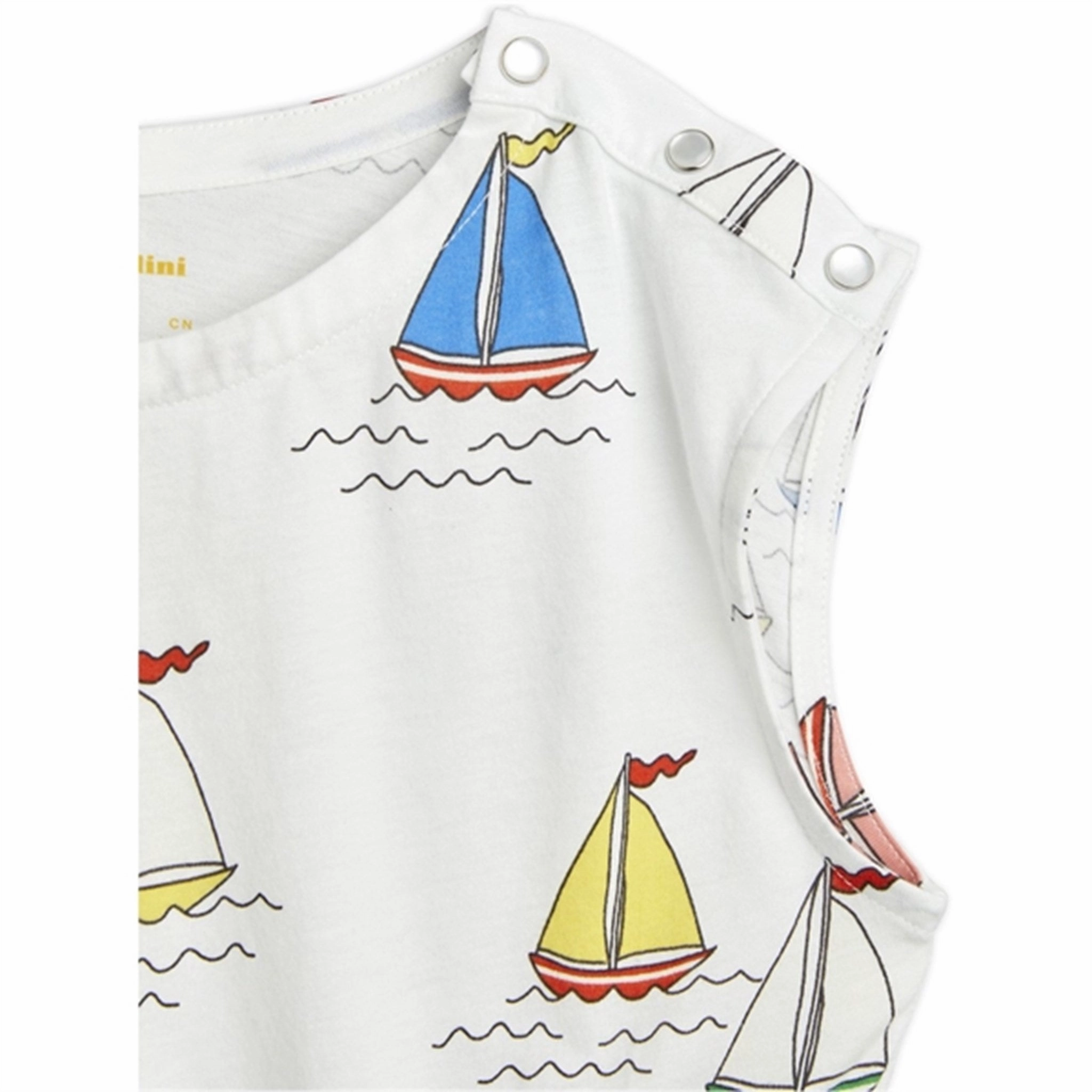 Mini Rodini Sailing Boats Aop Summersuit White Fresh Resort