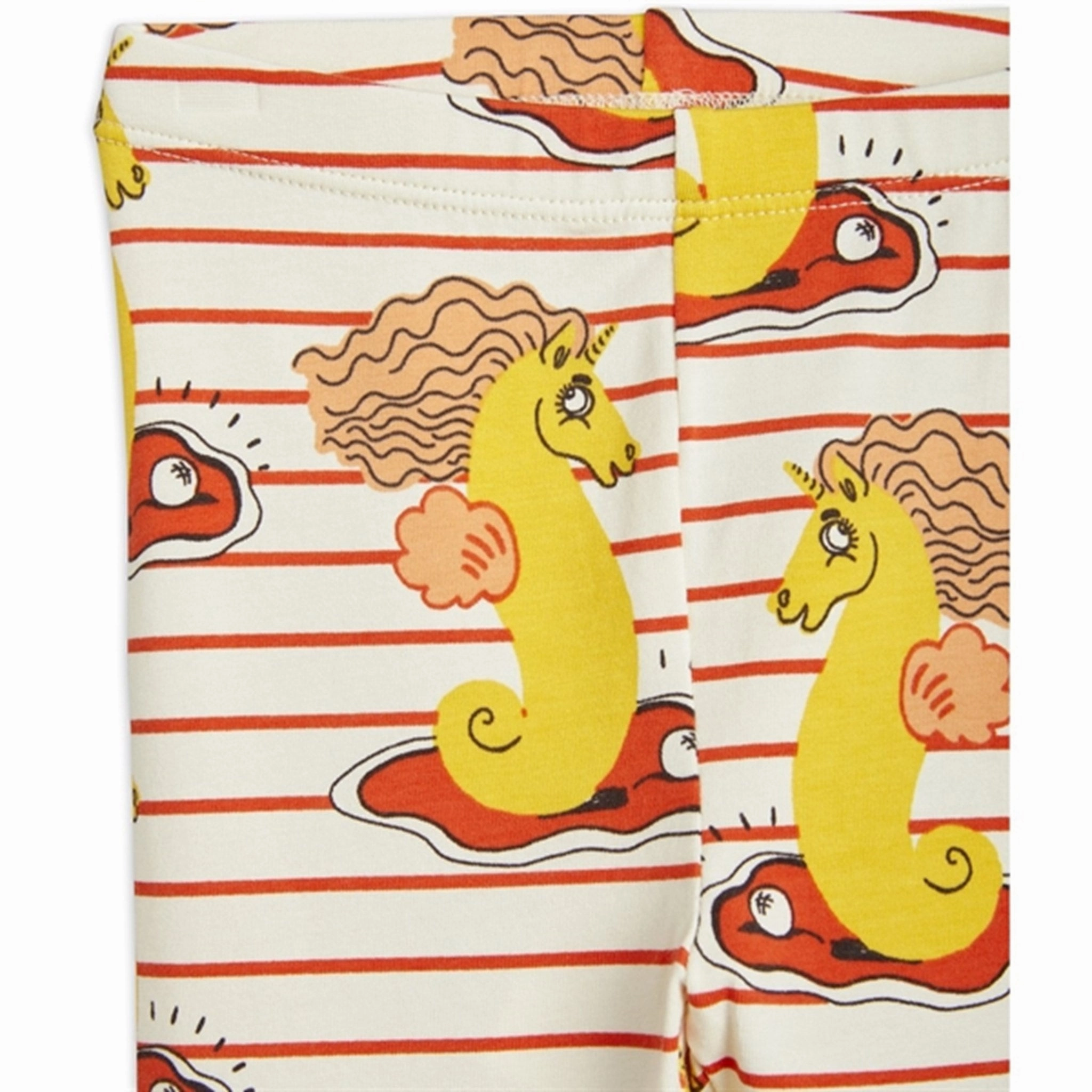 Mini Rodini Unicorn Seahorse AOP Baby Leggings Red Classic Fitwear