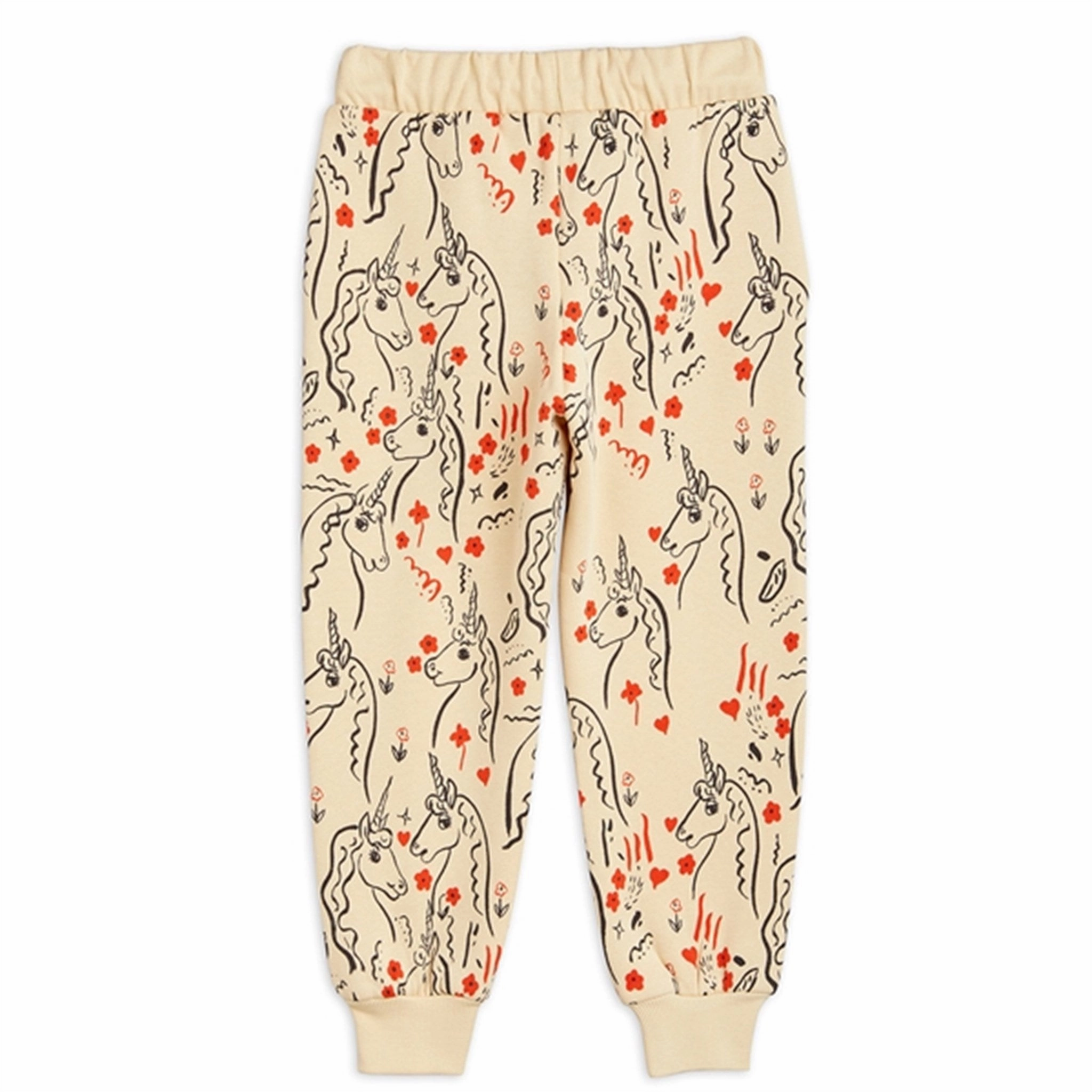 Mini Rodini Yellow Scottish Unicorns Aop Sweatpants FlexFit Adjustable Cuffs Street Fit