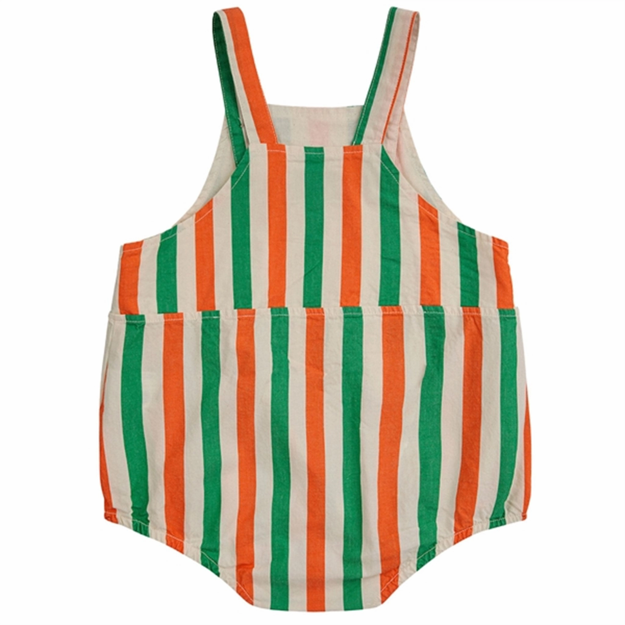 Bobo Choses Baby Vertical Stripes Woven Romper Offwhite Loose Fancy