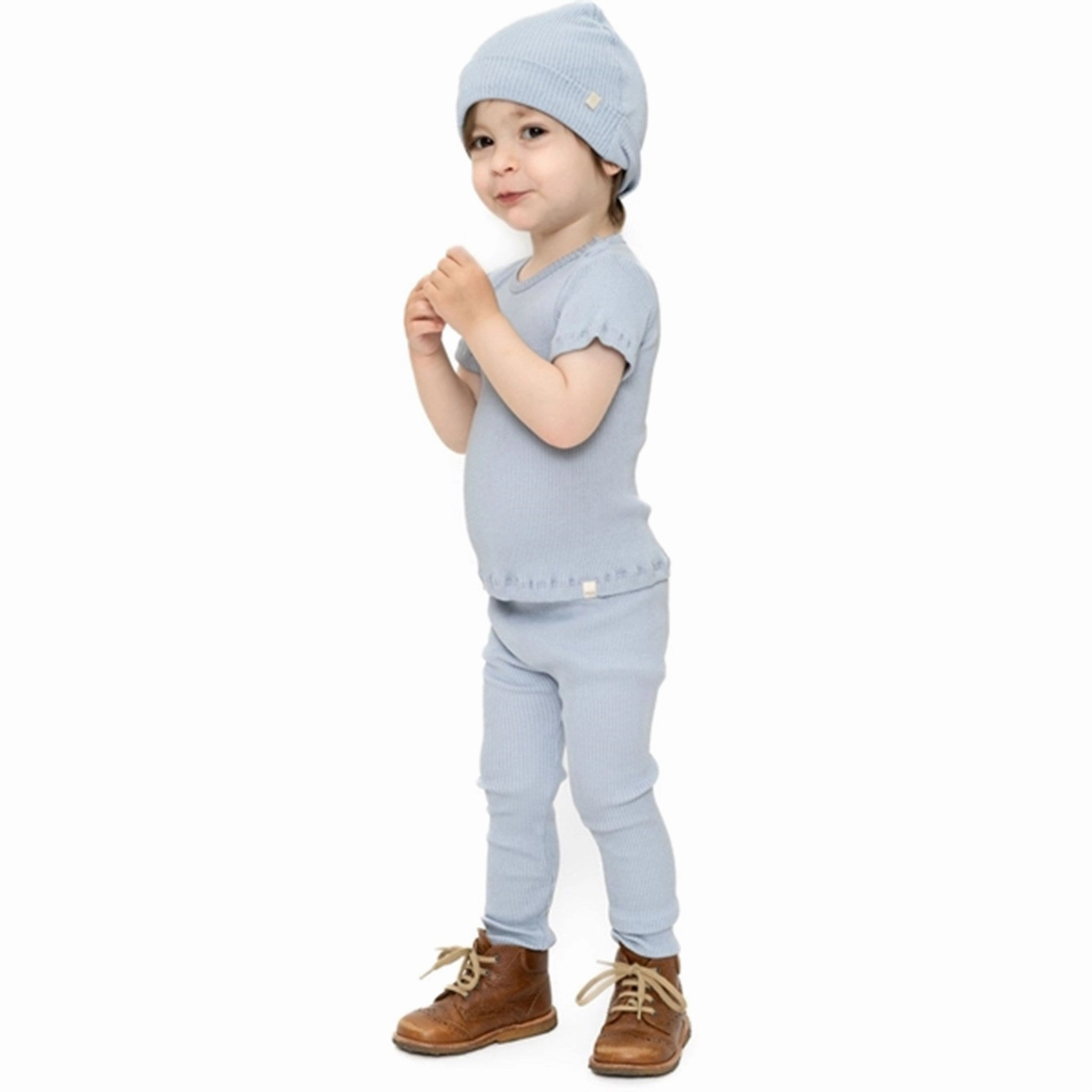 Minimalisma Bieber Leggings Light Blue Flattering Shape Easy Motion