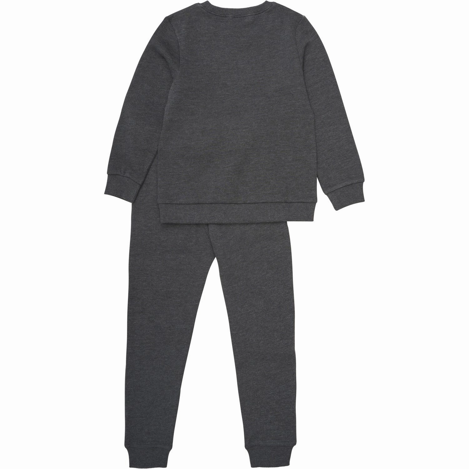 Flame-retardant Minymo Dark Gray melange Sweat Set 2-pack