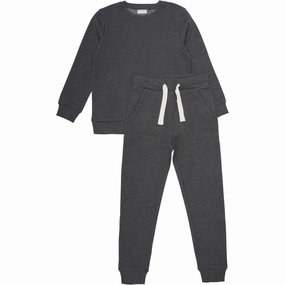 Minymo Dark Gray melange Sweat Set 2-pack functionality venue EcoFriendly Materials
