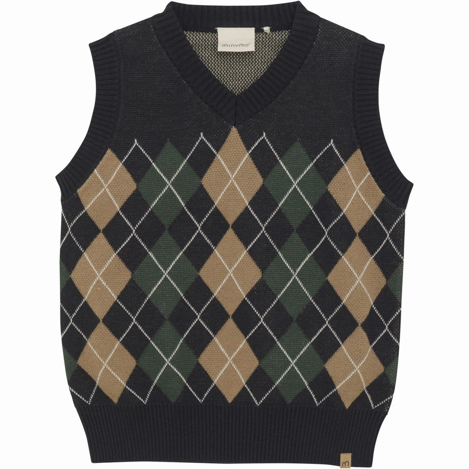 Minymo Dark Navy Slipover Knit Vest Heavy