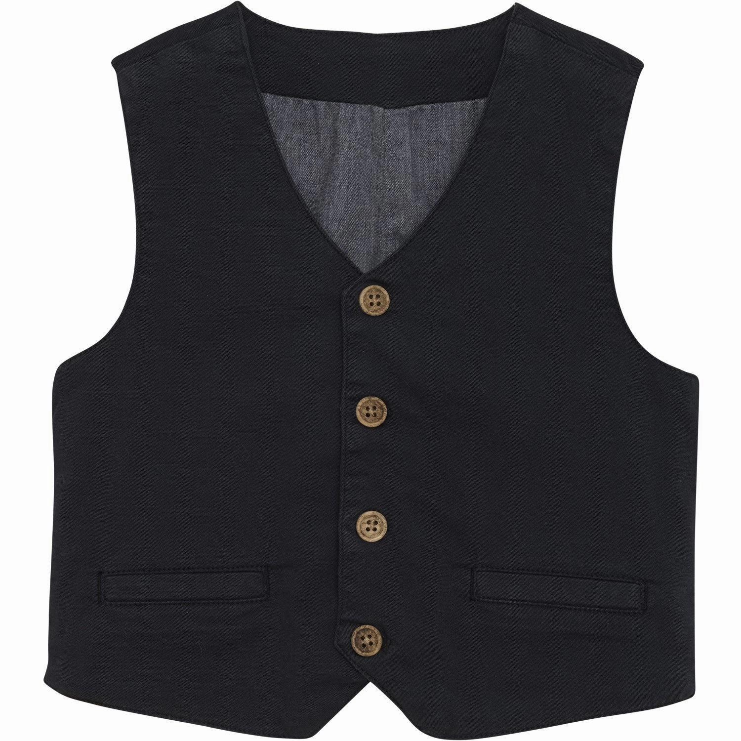 Minymo Dark Navy Vest Twill Weatherproof Zipper Closure Moment