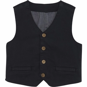 tall size Minymo Dark Navy Vest Twill