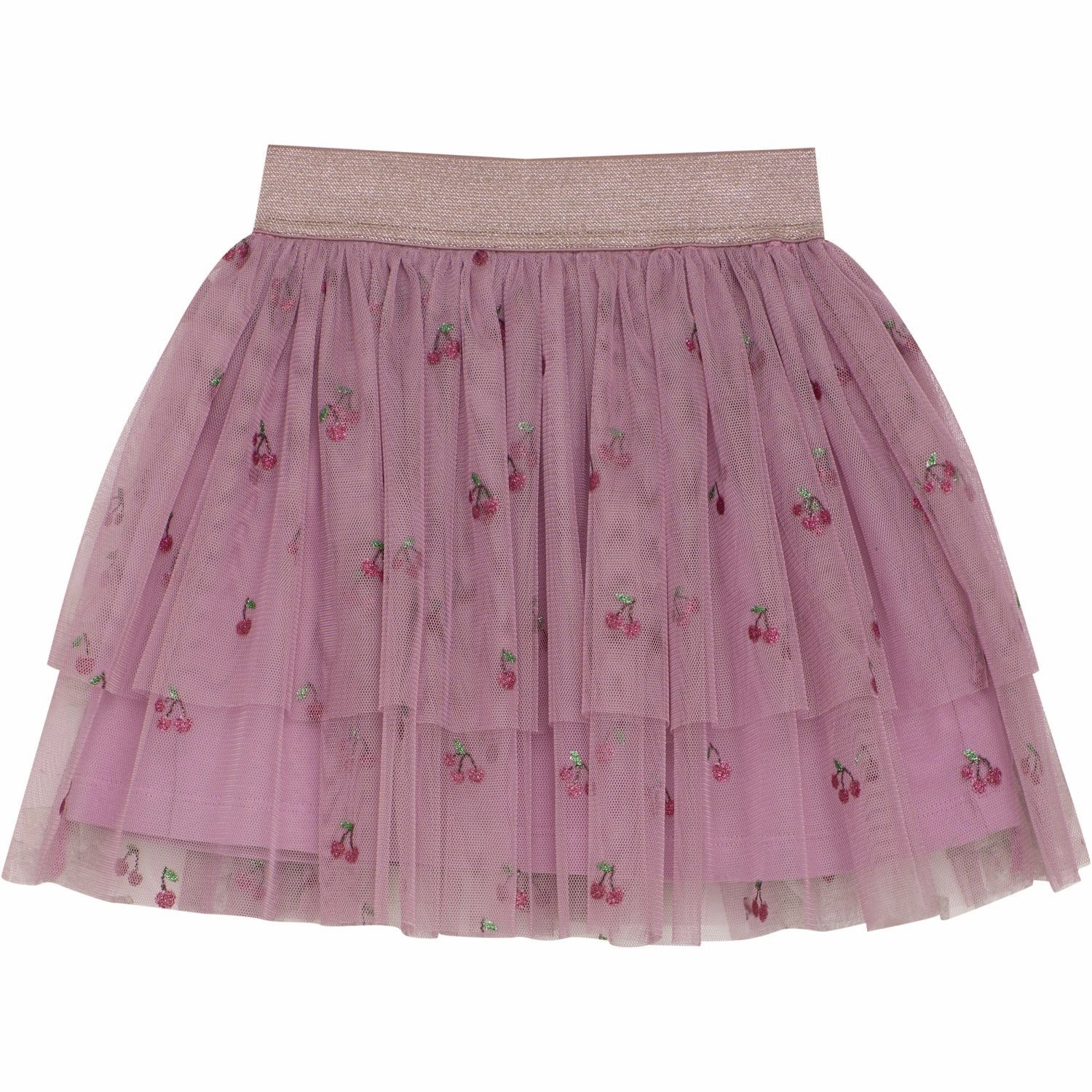 High low hem Minymo Mauve Orchid Skirt Aop