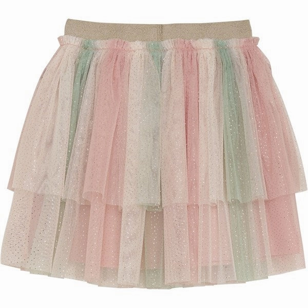 birthday party Minymo Peach Beige Skirt w. Glitter