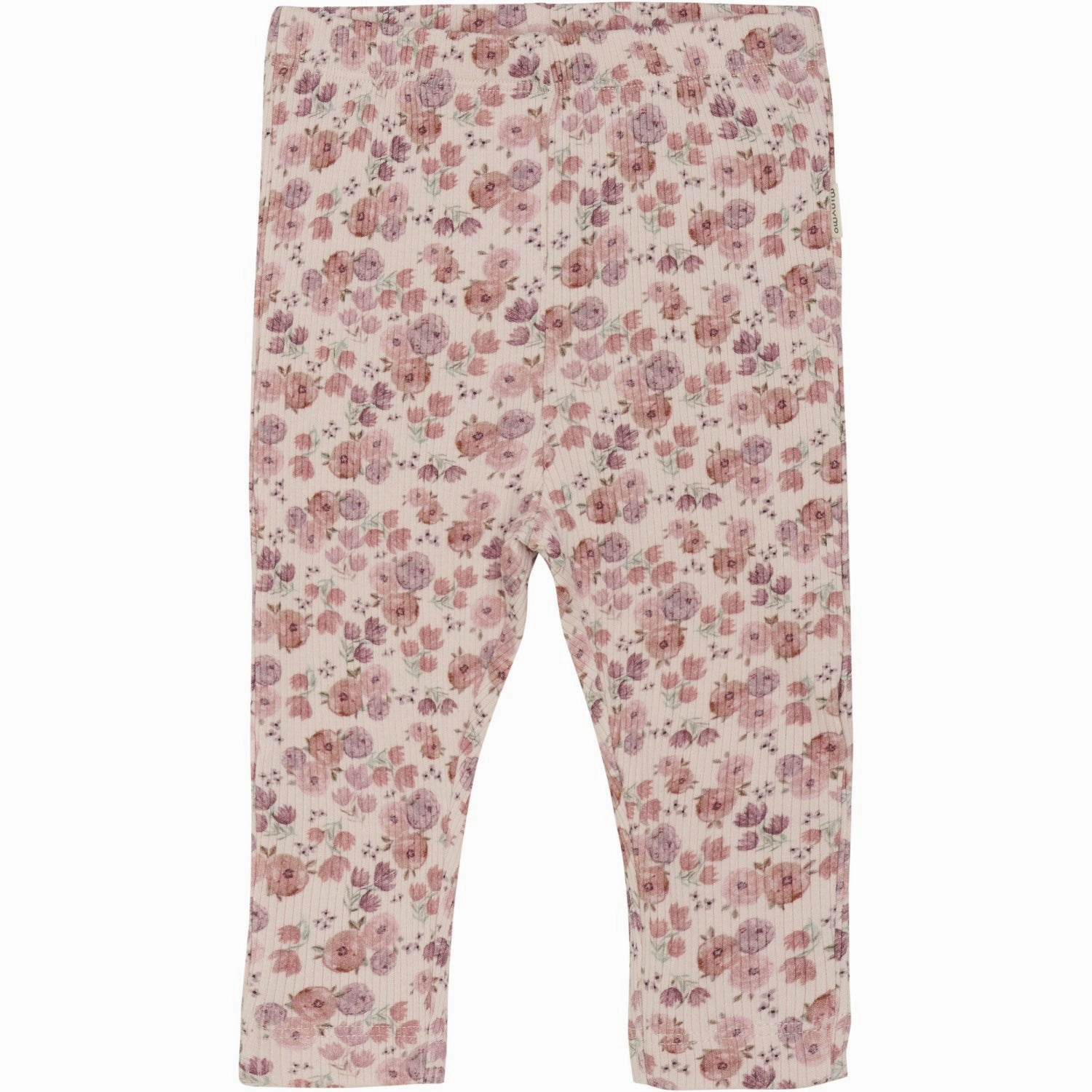 Minymo Peach Whip Leggings AOP Rib Matte Finish