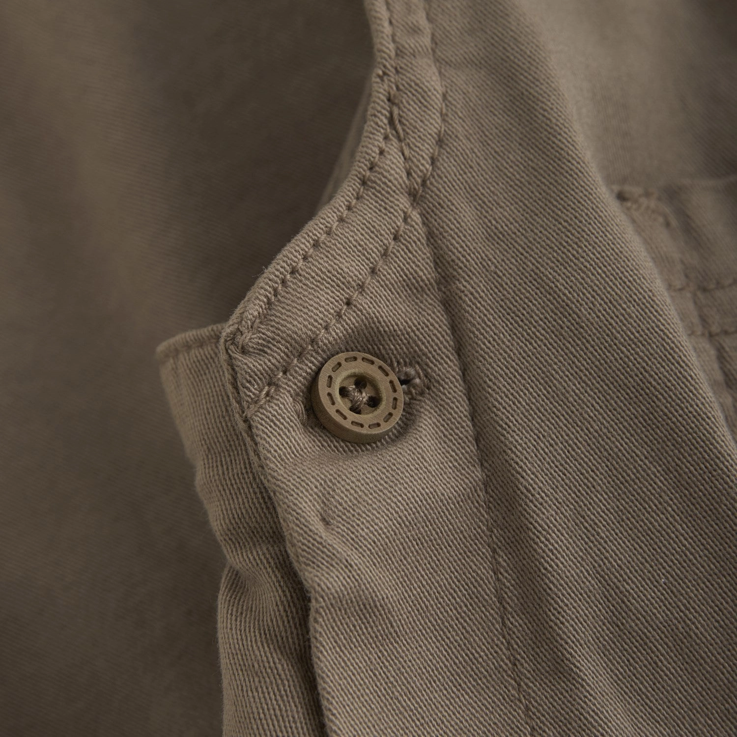 Abrasion Proof Reinforcements Curved Waistline Minymo Timber Wolf Overall Twill