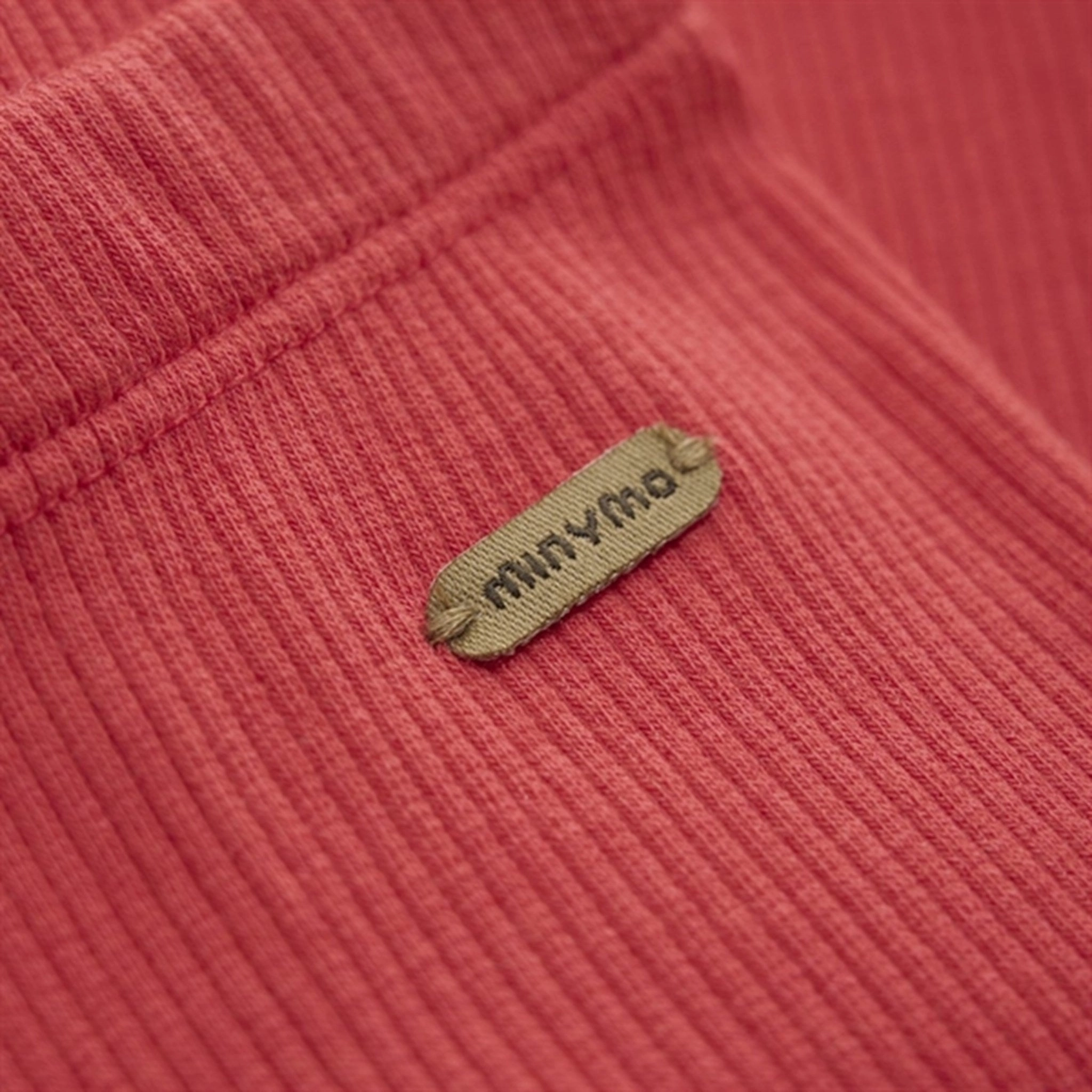 Minymo Tomato Puree Leggings Rib Soft Waistband Durable Stitch Fitness Lover