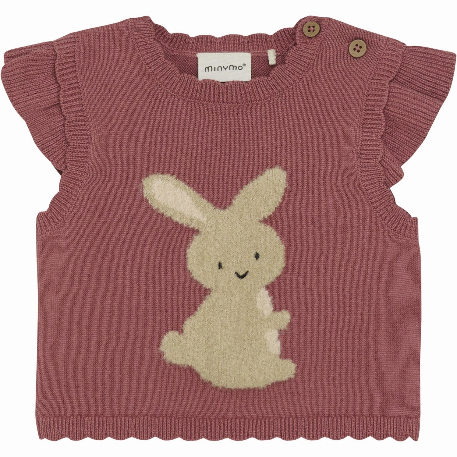 Minymo Withered Rose Vest Knit Multi Pocket Design