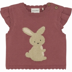 Minymo Withered Rose Vest Knit plus