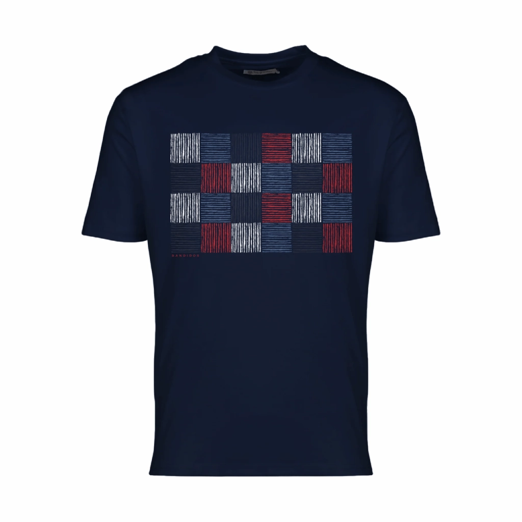 Moda Bandidos Checkers T-Shirt Men Comfortable Look Street Style