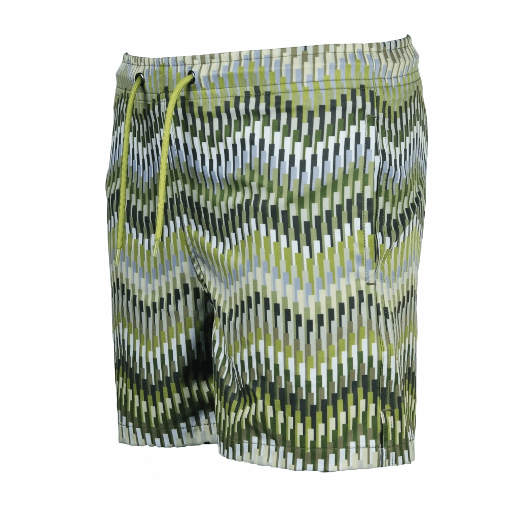 Stretch waistband Zero Irritation Tags Moda Bandidos Line Zig Swim Short Junior