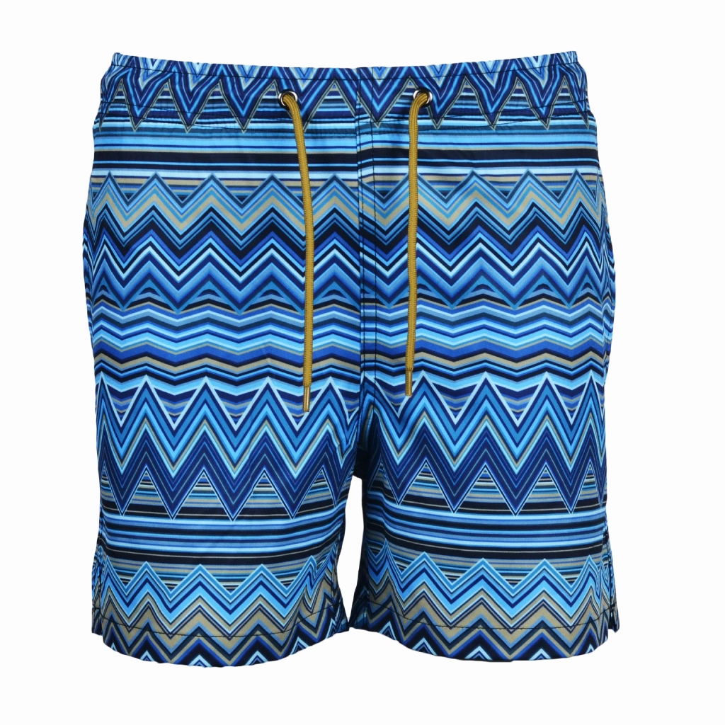 Moda Bandidos Multi Zig Navy Swim Short Men surf wear
