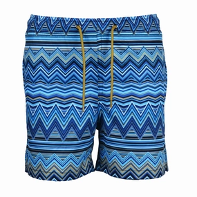 Moda Bandidos Multi Zig Navy Swim Short Men surf wear