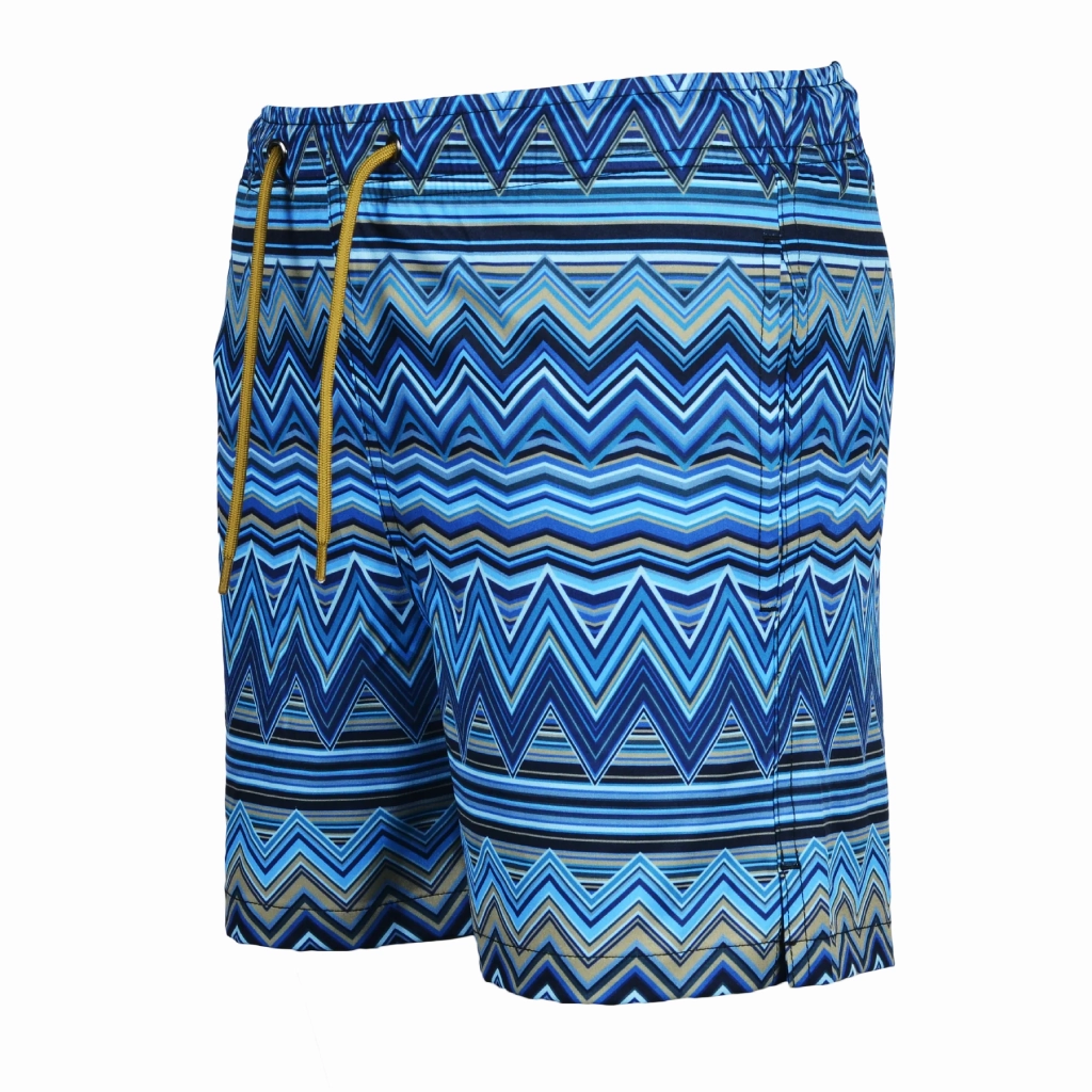 Moda Bandidos Multi Zig Navy Swim Short Men Game Day