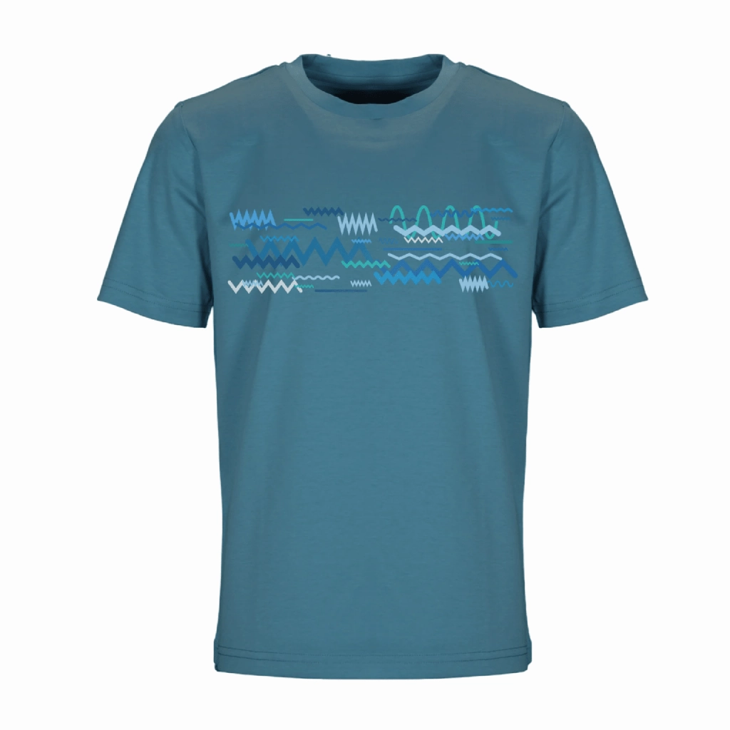 men's clothing Moda Bandidos Oscillate Aqua Bar T-Shirt Junior
