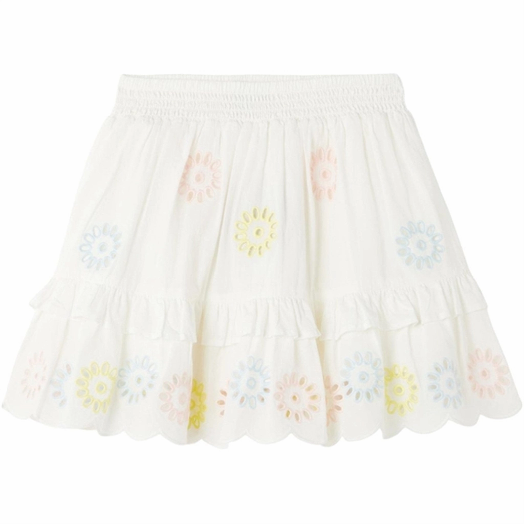 Light Edge Figure Flattering Stella McCartney Avorio/Embroidery Skirt